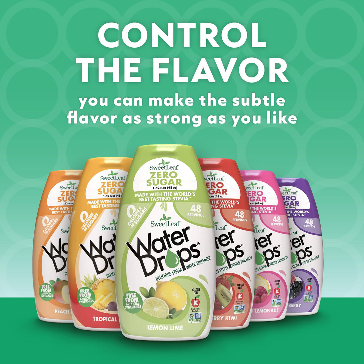 SweetLeaf Water Drops Variety Pack – Zero-Calorie, Sugar-Free Flavor Enhancer (6 x 1.62 oz)