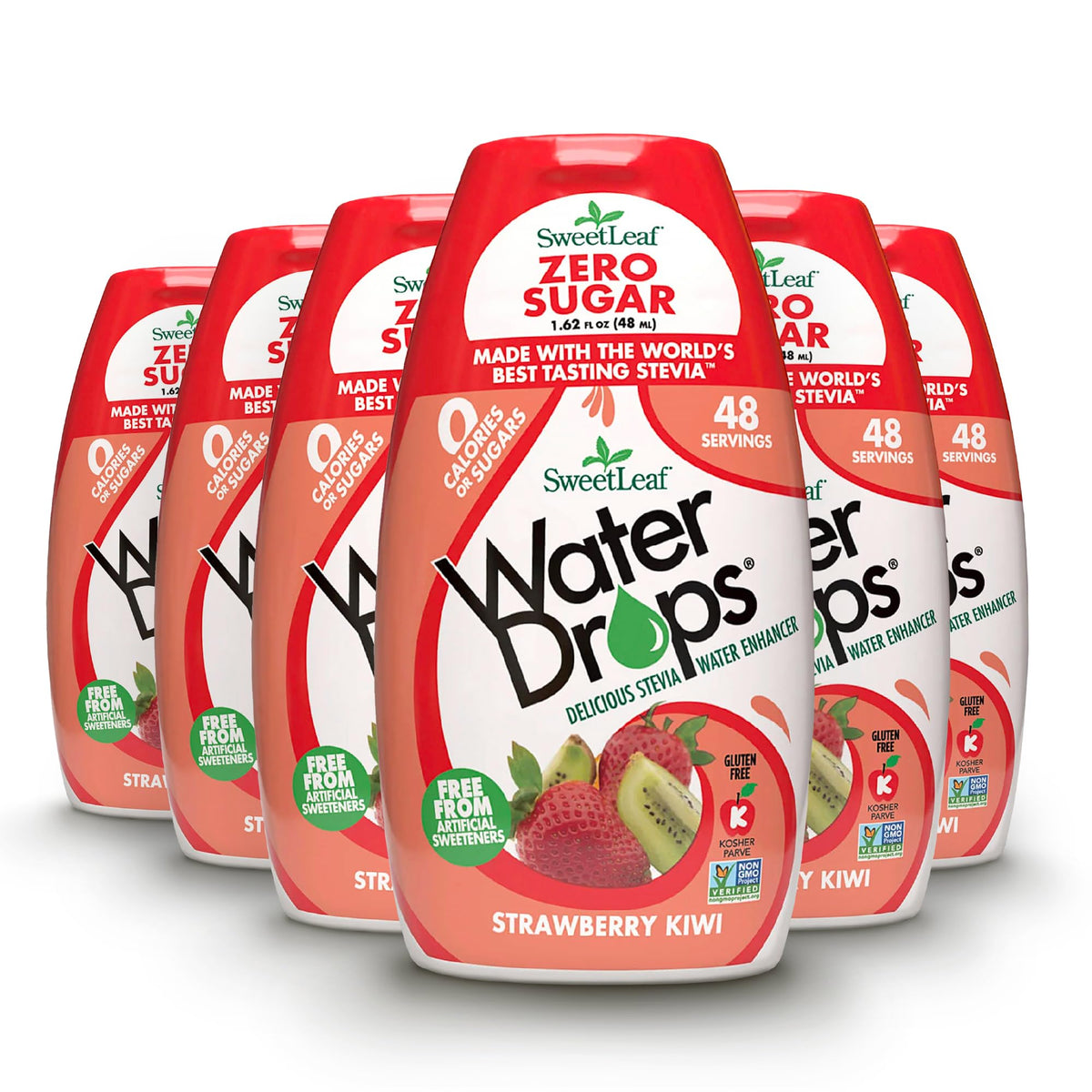 SweetLeaf Water Drops Strawberry Kiwi – Zero Calorie, Sugar Free, Keto Friendly, Gluten Free (1.62 fl oz, Pack of 6)