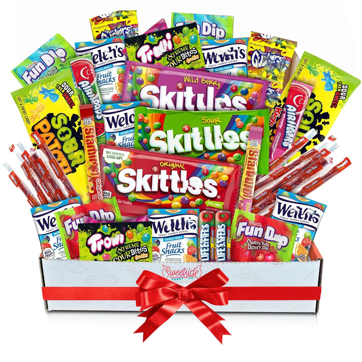 SWEETSIDE CANDY CO. 41-Piece Assorted Candy Box – Gift Basket for College, Office & Family