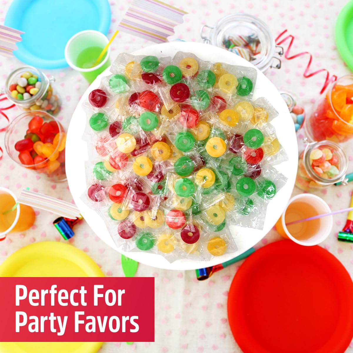 SWEETSIDE CANDY CO. Assorted Hard Fruit Candy Bulk – 2 lb, Individually Wrapped, Ideal for Buffets, Party Favors, and Snacking