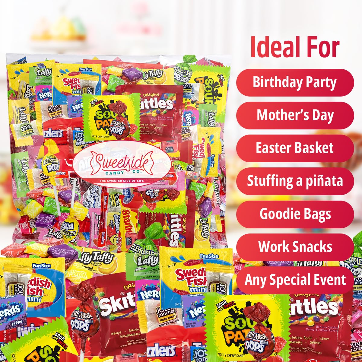 SWEETSIDE CANDY CO. Bulk Candy Variety Pack – 2 Lb Assorted Classic Mix