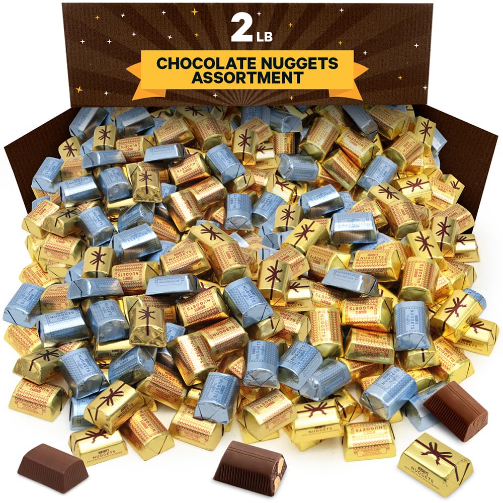 SWEETSIDE CANDY CO. Chocolate Nuggets Variety Pack – 2lb Bulk (Milk, Almonds, Dark)