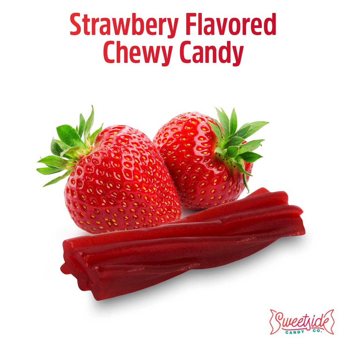Twists Strawberry Flavored Licorice — 5lb Bulk Pack | SWEETSIDE CANDY CO.