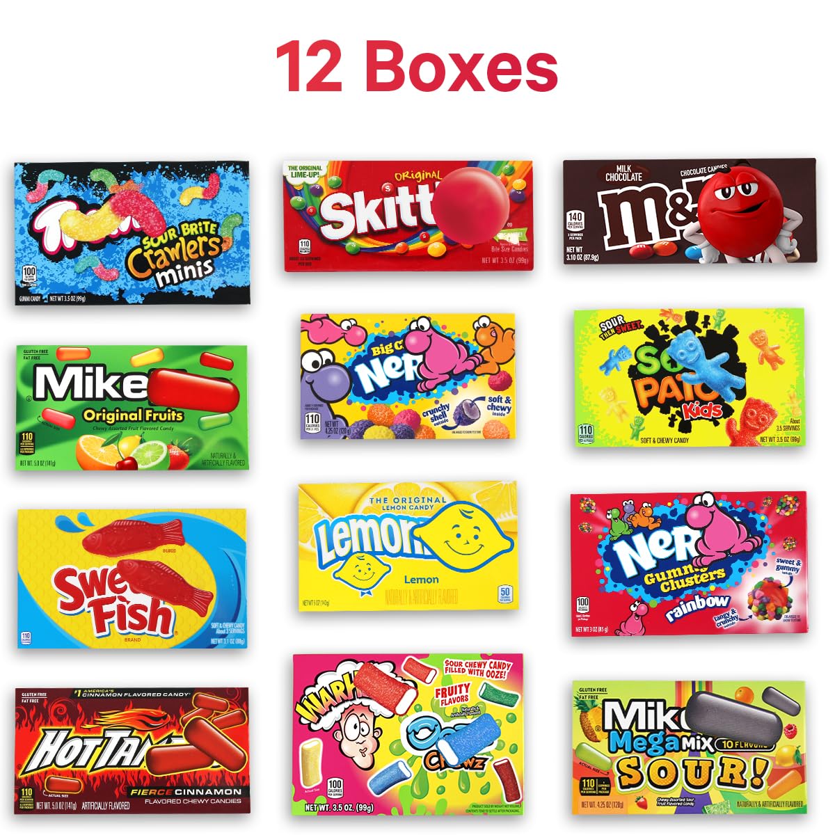SWEETSIDE CANDY CO. Movie Theater Candy Variety Pack – 12 Box Easter Candy Assortment