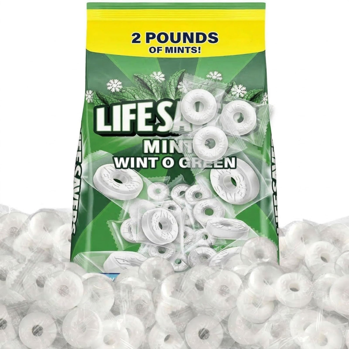 SWEETSIDE CANDY CO. Wint O Green Hard Candy 2lb Bulk Mints – Individually Wrapped