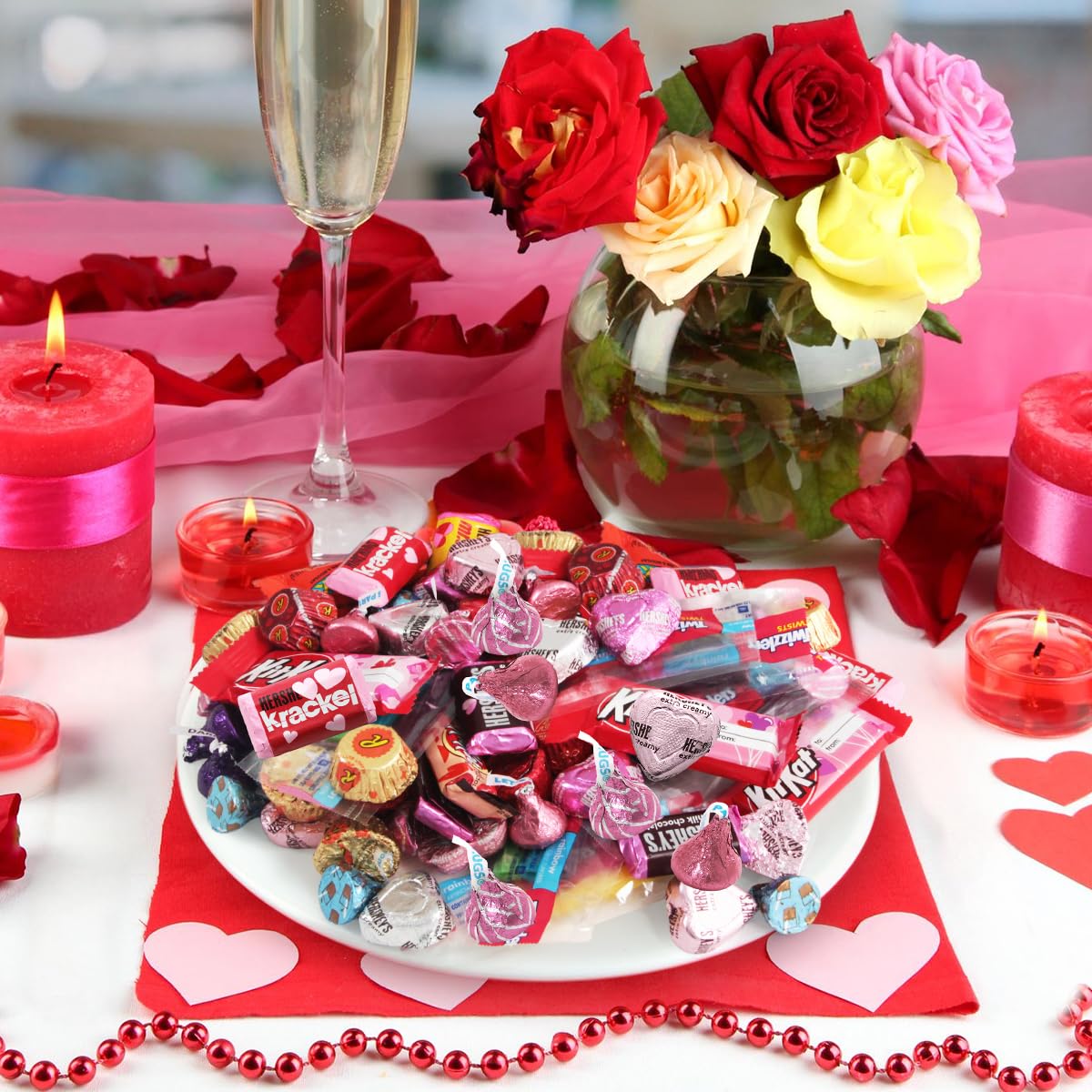 SWEETSIDE CANDY CO. Mothers Day Chocolate Mix — 5lb Bulk Heart Candy, Individually Wrapped, Gift-Ready
