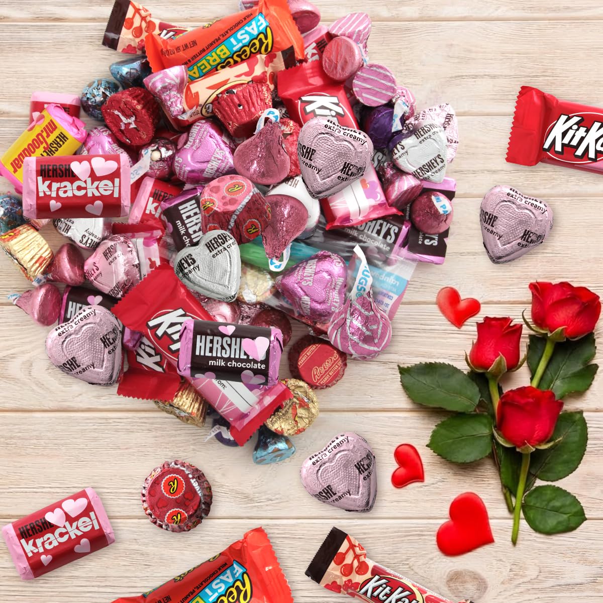 SWEETSIDE CANDY CO. Mothers Day Chocolate Mix — 5lb Bulk Heart Candy, Individually Wrapped, Gift-Ready