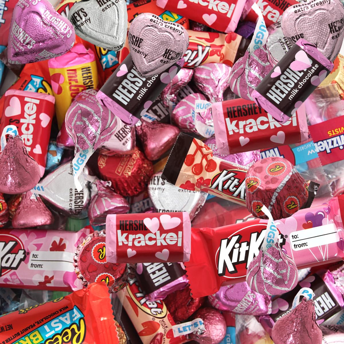 SWEETSIDE CANDY CO. Mothers Day Chocolate Mix — 5lb Bulk Heart Candy, Individually Wrapped, Gift-Ready