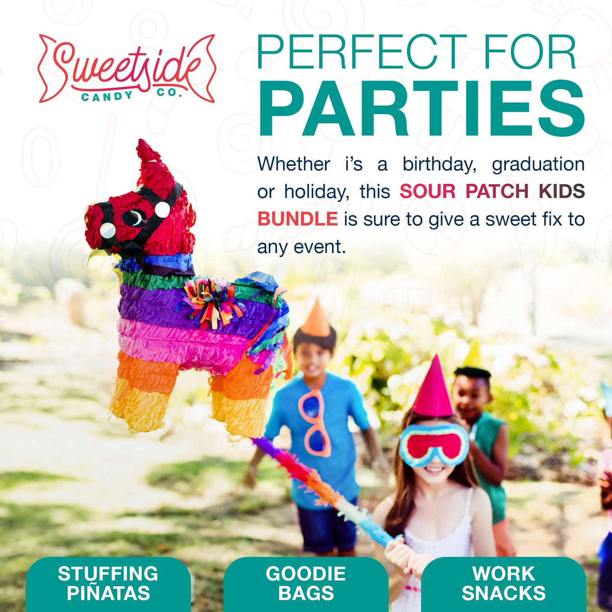 SourPatch Kids Bulk Pack – 2 lb Fun Size, Individually Wrapped | SWEETSIDE CANDY CO.