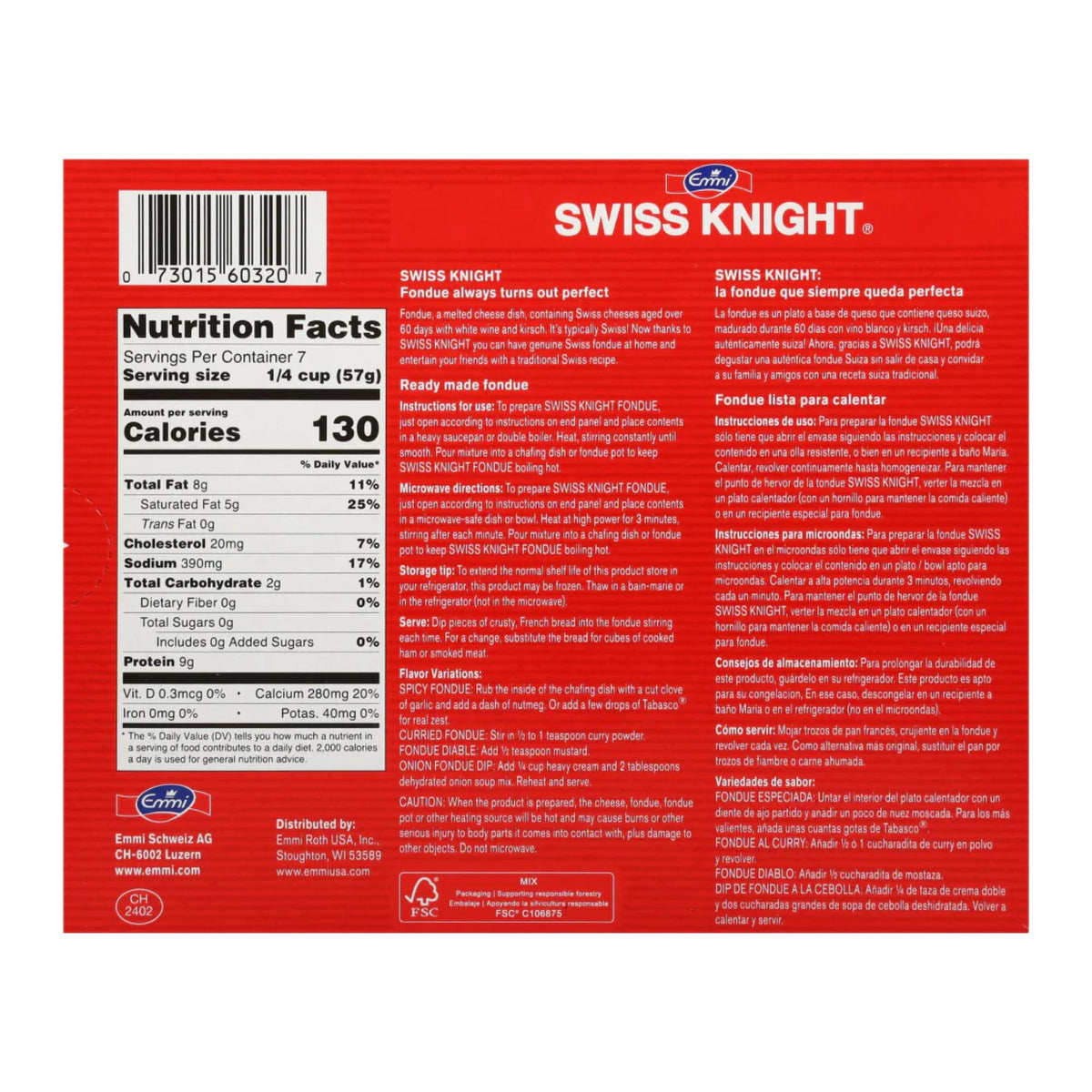 Swiss Knight Cheese Fondue 14oz – 6pk | Authentic Swiss Melt