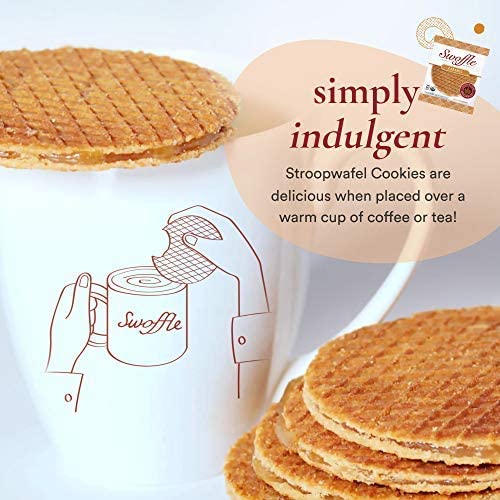 Swoffle Gluten Free Organic Caramel-Filled Stroopwafels – 12 Wafers (1.16 oz) | Non-GMO, Wheat Free, Kosher, Soy Free, Dairy/Nut Free