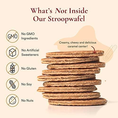 Swoffle Gluten-Free Organic Caramel Stroopwafels – 12 Wafers, Non-GMO, Kosher, Dairy-Free