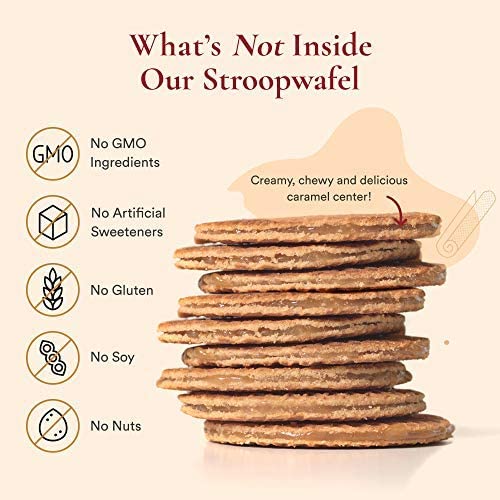 Swoffle Gluten Free Organic Caramel-Filled Stroopwafels – 12 Wafers (1.16 oz) | Non-GMO, Wheat Free, Kosher, Soy Free, Dairy/Nut Free