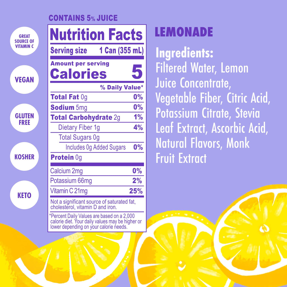 Swoon Classic Sugar Free Lemonade - Low Carb, Keto & Paleo, Gluten-Free Vitamin C Drink
