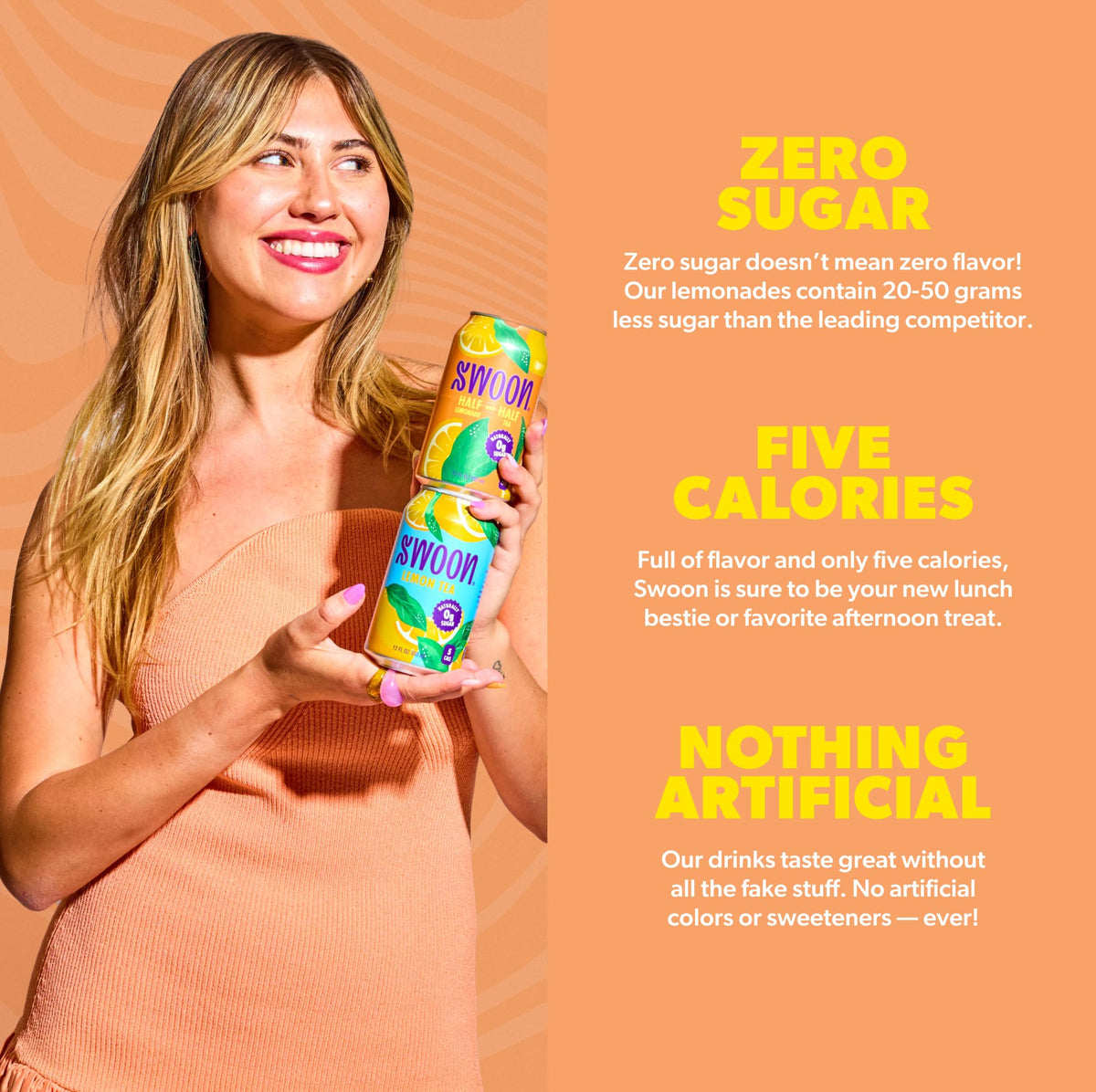 Swoon Half Unsweetened Tea & Half Lemonade – Zero Sugar, Keto & Gluten-Free (Pack of 12)