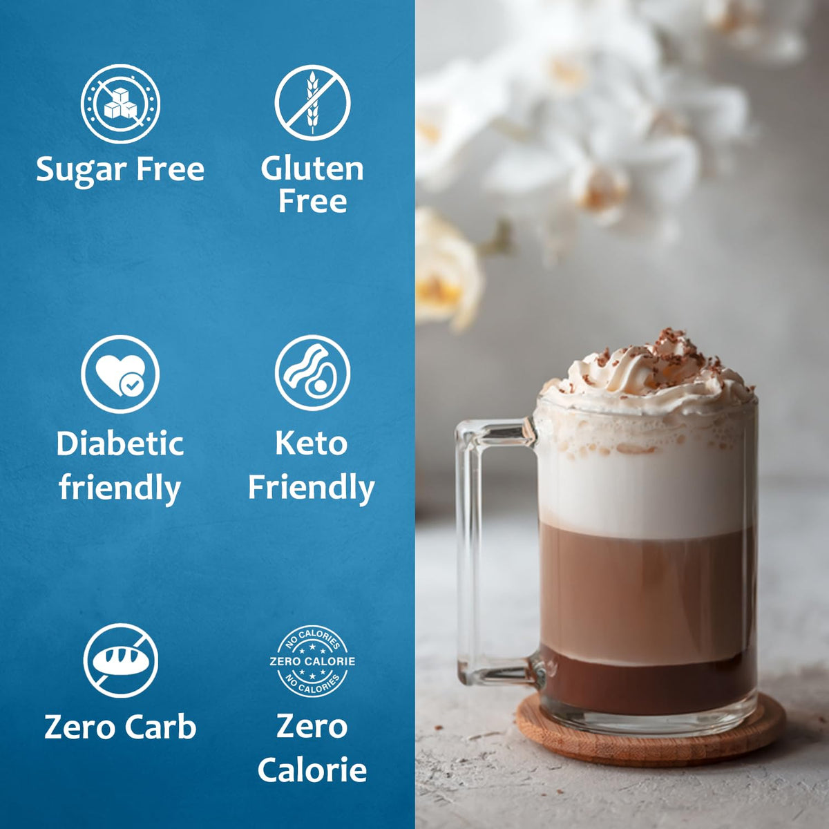 SYRUVIA Sugar Free Coffee Syrup Variety Pack – 4 Flavors, 25.4 oz Bottles, Gluten Free & Kosher