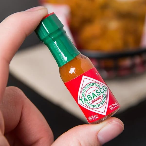 TABASCO Original Red Pepper Sauce – Medium Hot, Mini 1/8 oz Bottles (Pack of 144)