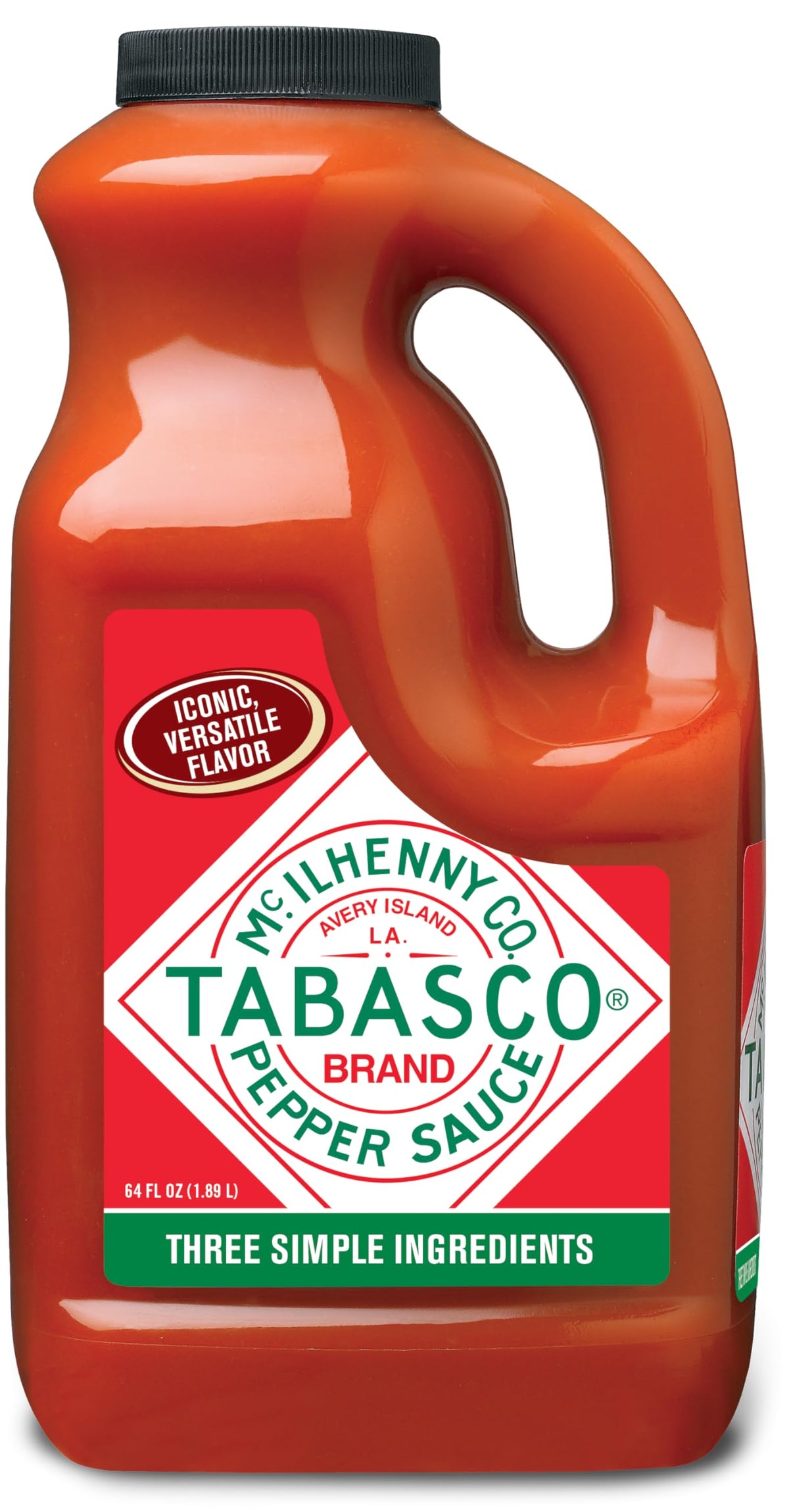 TABASCO Original Red Pepper Sauce – 64oz Bulk Jug, Medium Hot, Three-Ingredient Classic