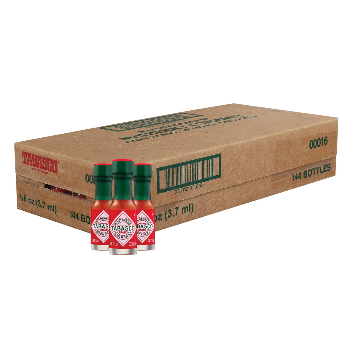TABASCO Original Red Pepper Sauce – Medium Hot, Mini 1/8 oz Bottles (Pack of 144)