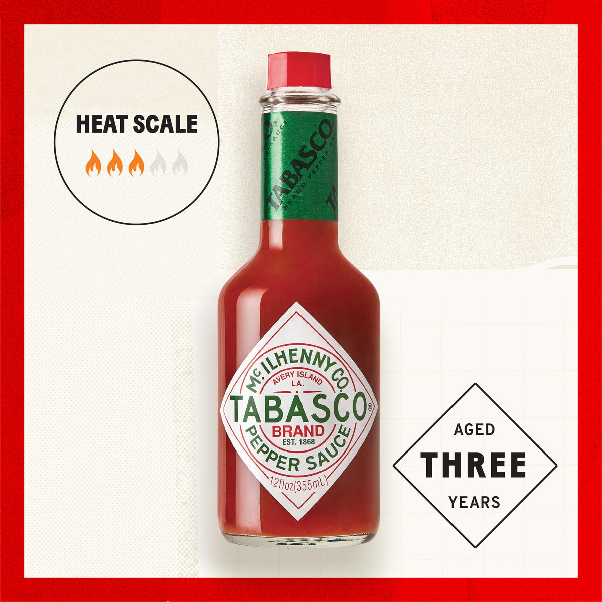 TABASCO Original Red Pepper Sauce – Medium Hot, Mini 1/8 oz Bottles (Pack of 144)