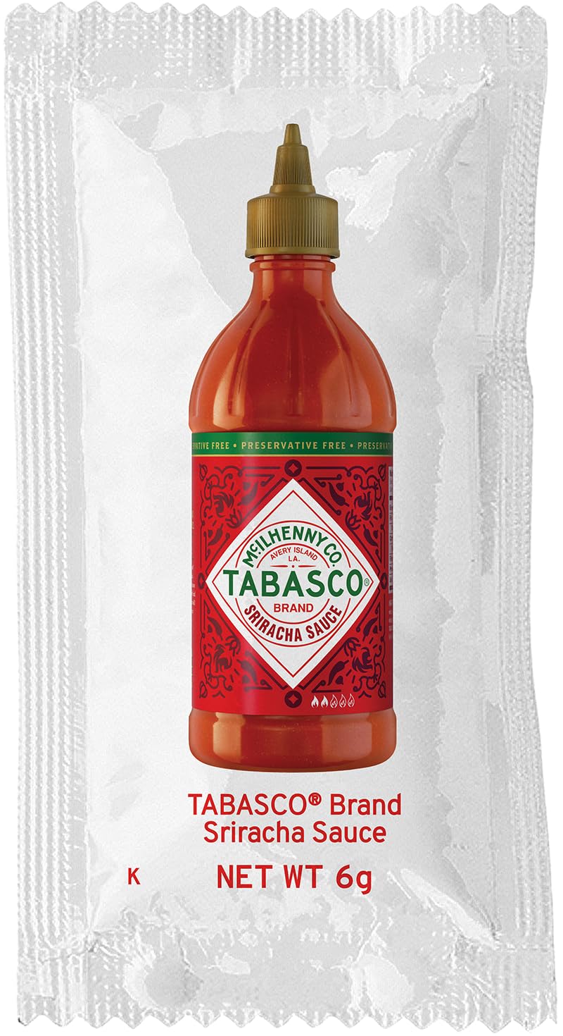 TABASCO Brand Sriracha Sauce Single-Serve Packets (0.21 oz) – 200-Pack