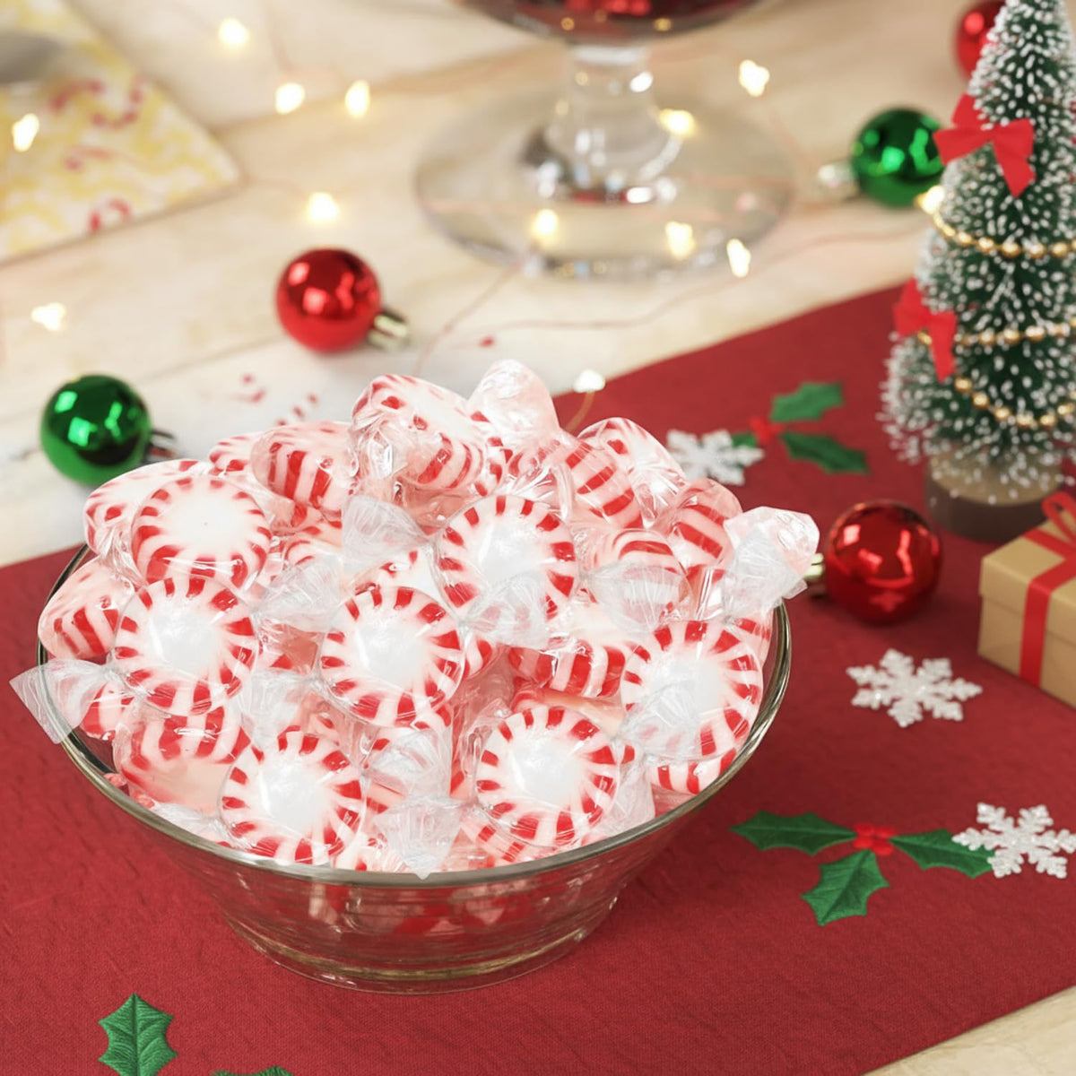 Taboom Bulk Starlight Peppermints Candy – 5 lb Pack of Individually Wrapped Mint Discs for Holiday Parties