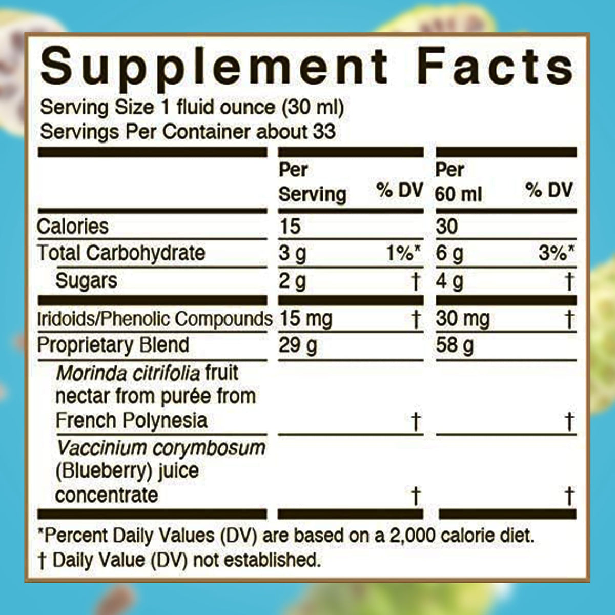 Tahitian Noni Juice by Morinda – Original Noni with Blueberry & Grape, 4 x 1L Case