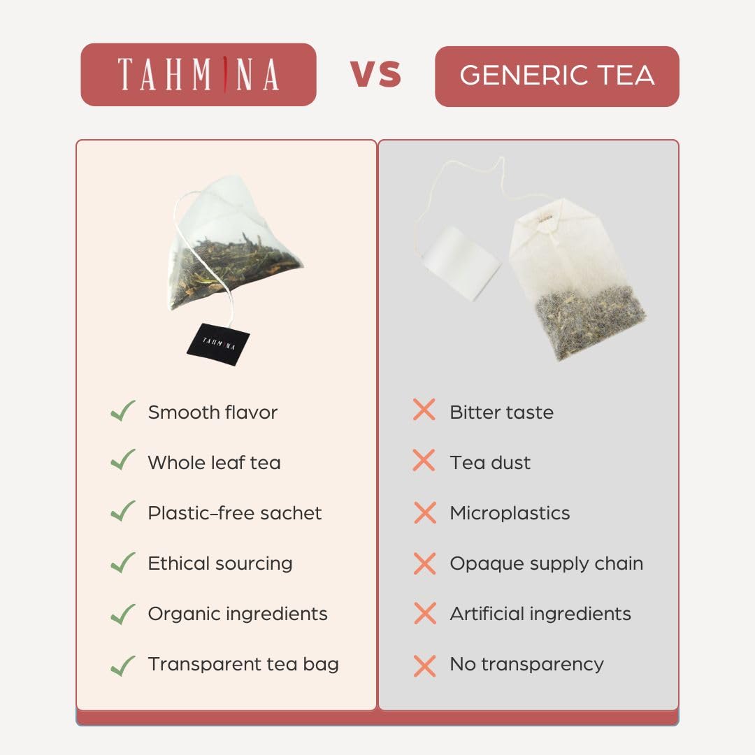 Tahmina Saffron Sleep Tea – Caffeine-Free Chamomile & Lavender with Saffron (36 Cups)