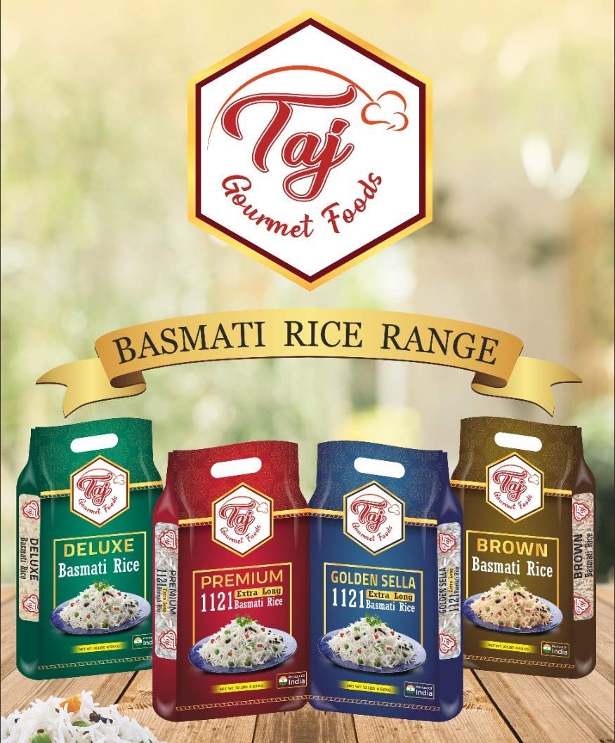 TAJ Gourmet Brown Basmati Rice, Naturally Aged – 10 lb
