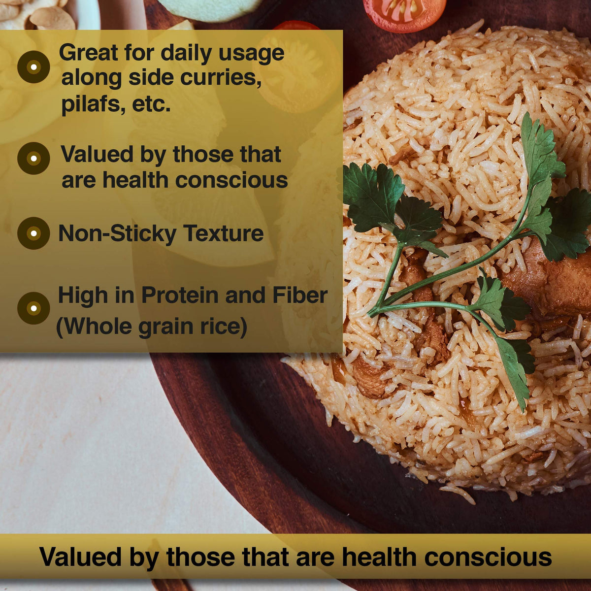 TAJ Gourmet Brown Basmati Rice, Naturally Aged – 10 lb