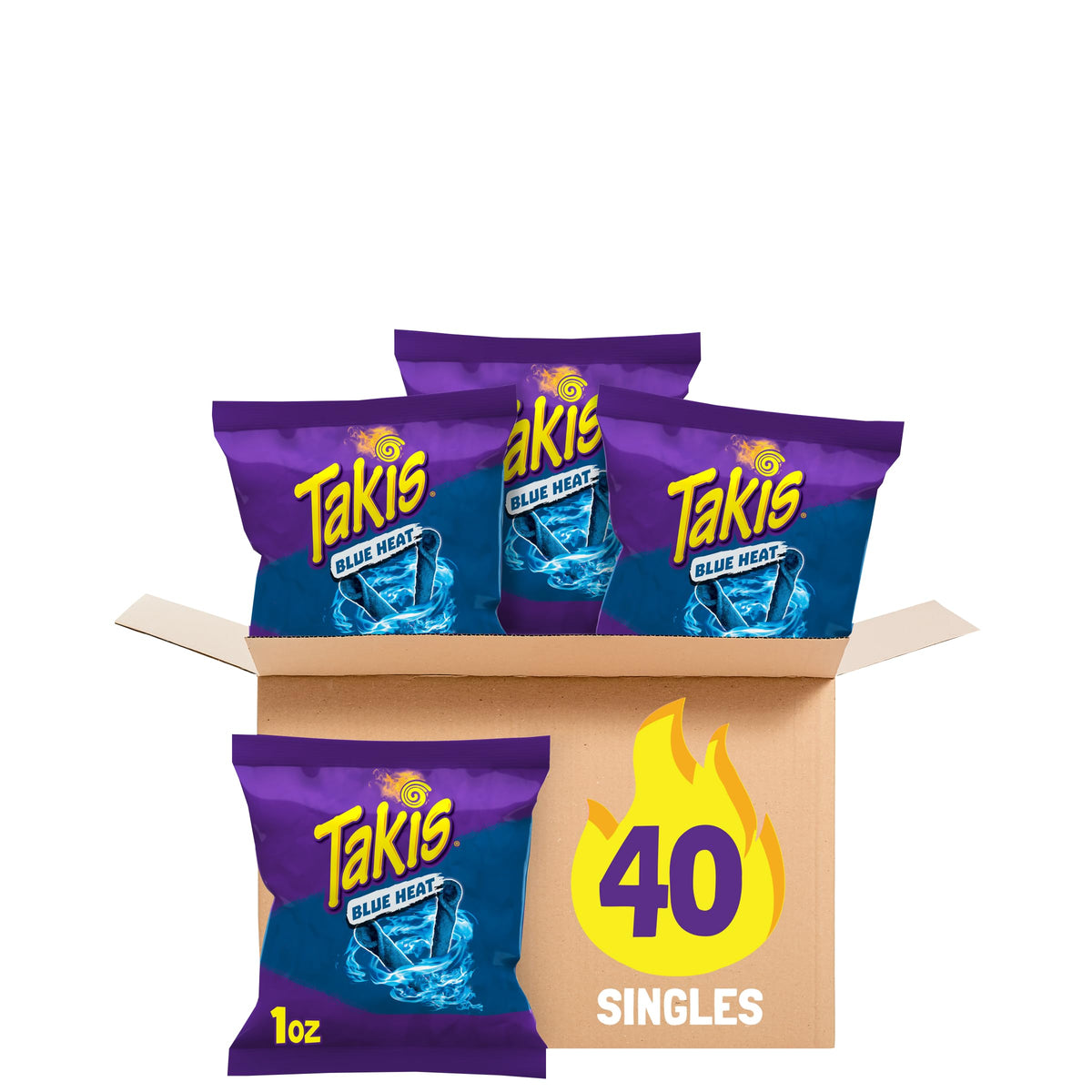Takis Blue Heat 40 pc Multipack – Ultra Spicy Rolled Tortilla Chips