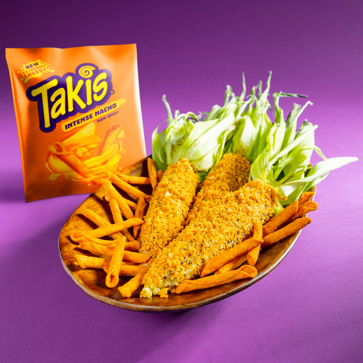 Takis Intense Nacho 40pc Multipack — Cheddar Cheese Flavored Non-Spicy Rolled Tortilla Chips