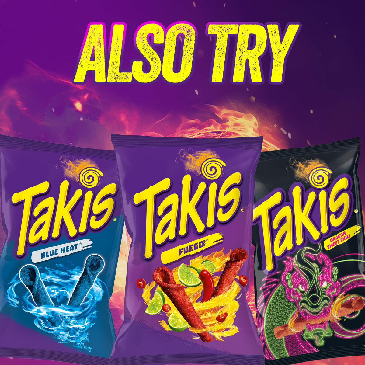 Takis Intense Nacho 40pc Multipack — Cheddar Cheese Flavored Non-Spicy Rolled Tortilla Chips