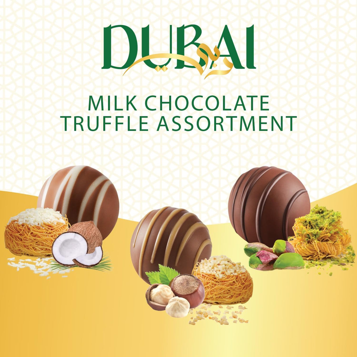 TAMMZEE Mothers Day Chocolate Truffles – Pistachio, Hazelnut & Coconut Gift Box (15 Count)