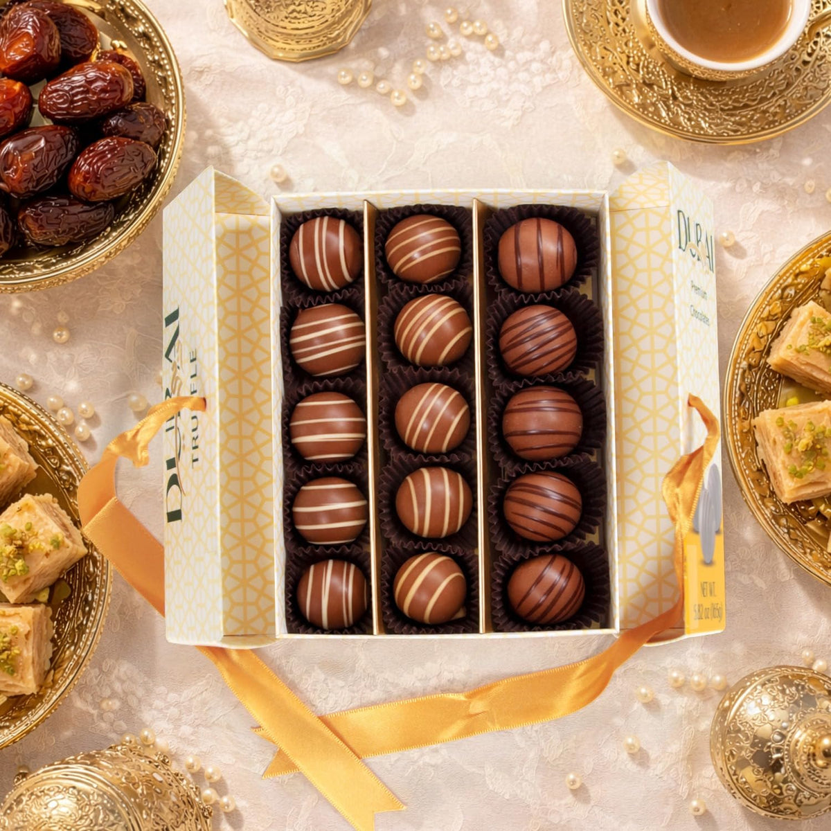 TAMMZEE Mothers Day Chocolate Truffles – Pistachio, Hazelnut & Coconut Gift Box (15 Count)