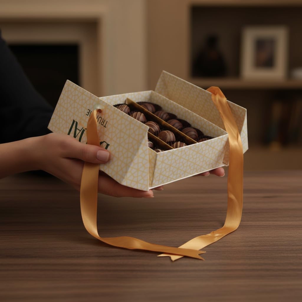 TAMMZEE Mothers Day Chocolate Truffles – Pistachio, Hazelnut & Coconut Gift Box (15 Count)