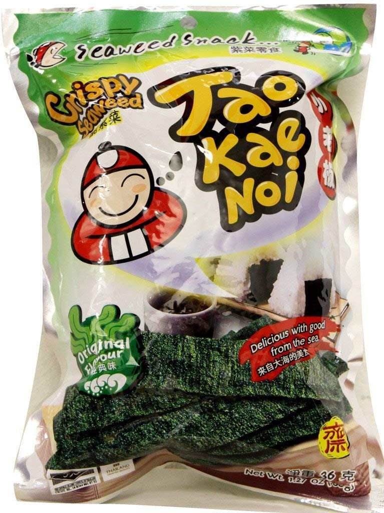 Tao Kae Noi Hi Crispy Seaweed Original Flavor – 1.41oz x 6packs