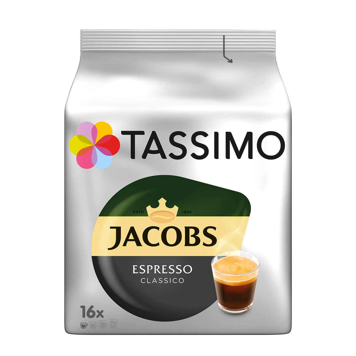 Tassimo Jacobs Espresso — Rainforest Alliance Certified, 5 x 16 T-Discs