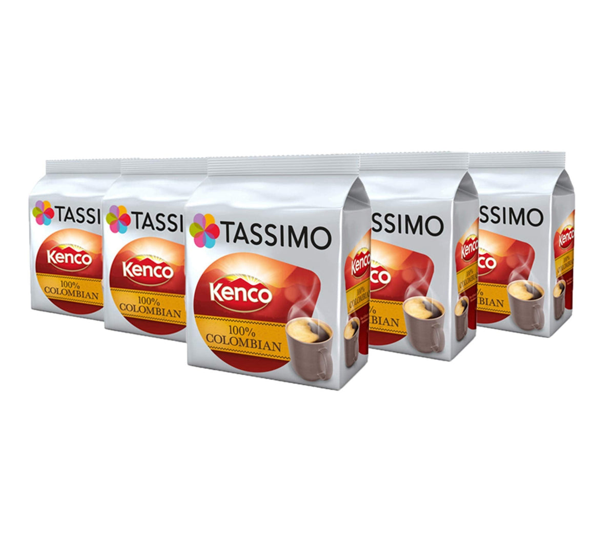 Tassimo Kenco Colombian T-Discs – 16 T DISCs per Pack x5 (Total 80) | Rainforest Alliance