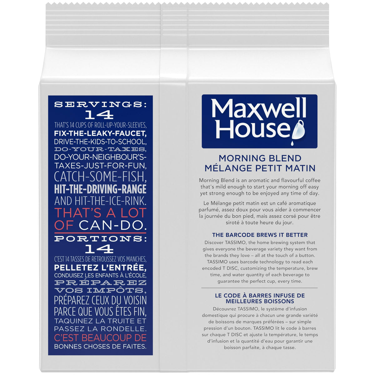 Tassimo Maxwell House Morning Blend T-Discs – 70 Count (5 Boxes), Imported from Canada