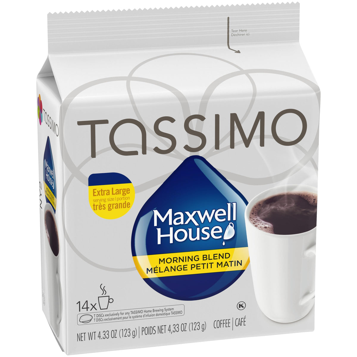 Tassimo Maxwell House Morning Blend T-Discs – 70 Count (5 Boxes), Imported from Canada