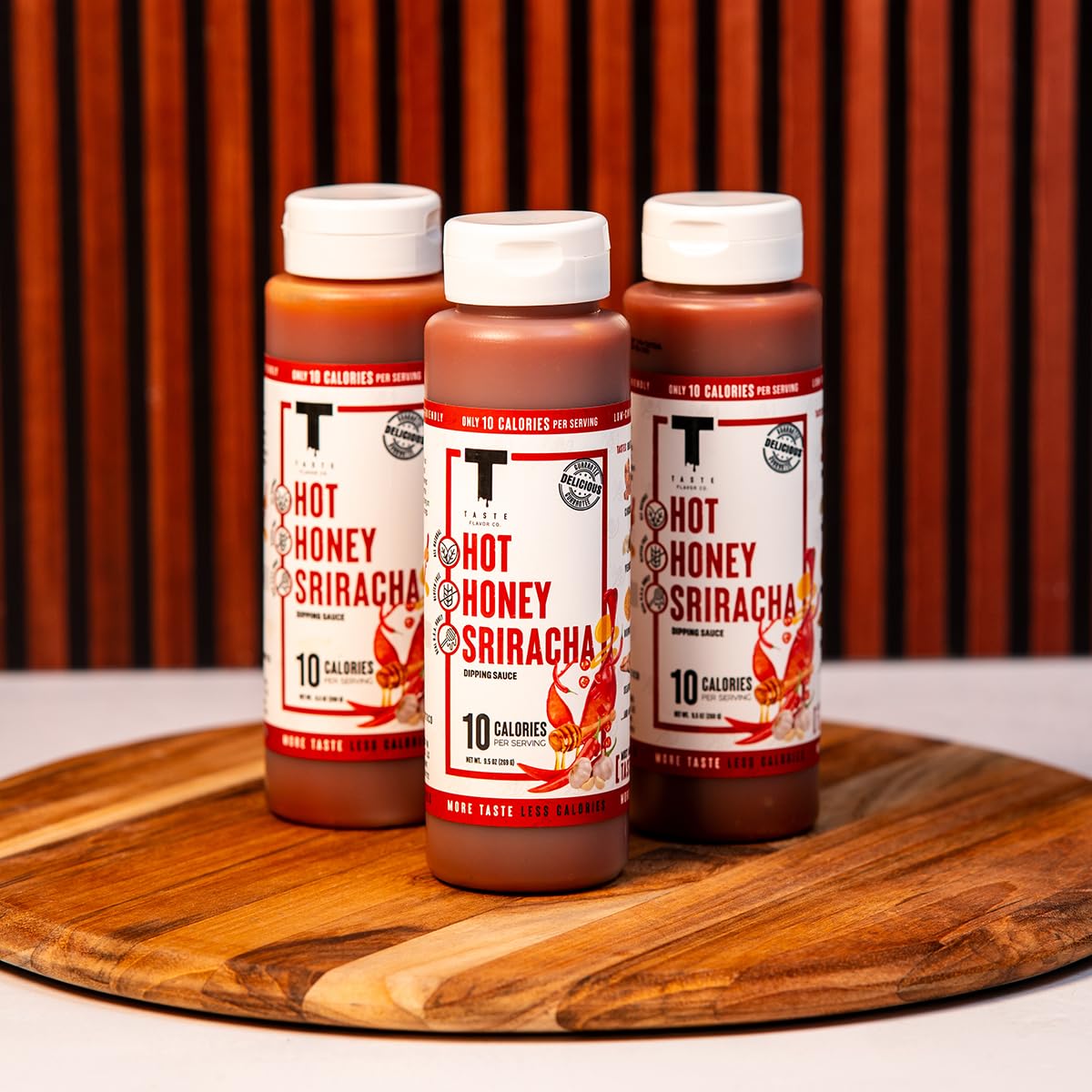 Taste Flavor Co. Grilling, Dipping Sauce & Marinade – Keto Friendly, Low-Calorie, No Oils (3 Pack, Hot Honey Sriracha)