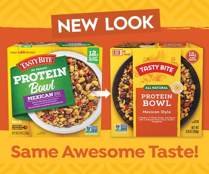 TASTY BITE Mexican Protein Bowl – Vegan, Ready-to-Eat, 12g Protein, Tangy Citrus (Pack of 6)