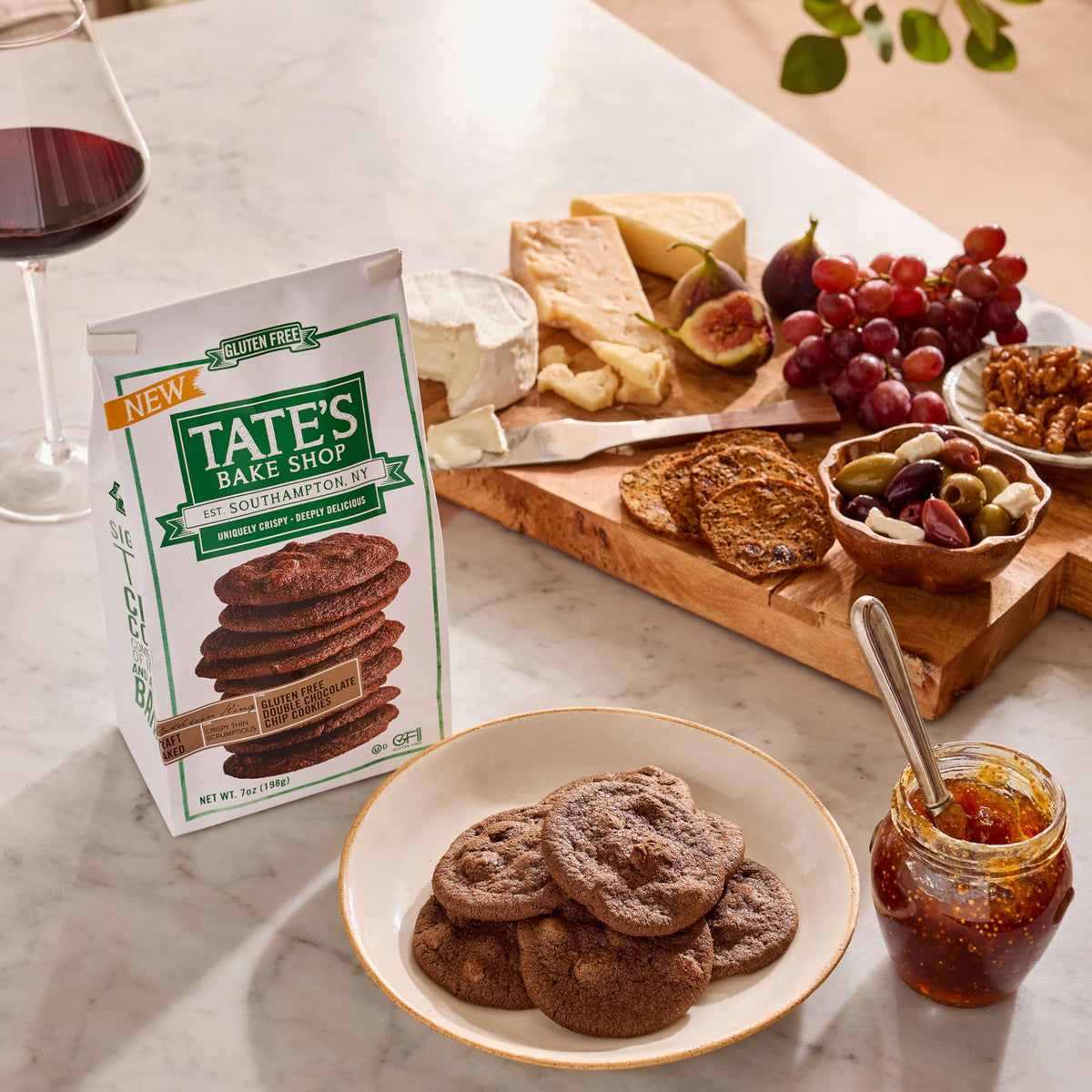 Tate's Bake Shop Gluten Free Cookies Variety Pack – Oatmeal Raisin, Ginger Zinger, Double Chocolate Chip & Chocolate Chip (4 x 7 oz)