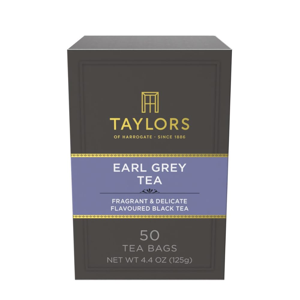 Taylors of Harrogate Earl Grey Tea Bags – 300 Total, Pack of 6 (50-Count Pillow Bags) | Fragrant, Delicate & caffeinated