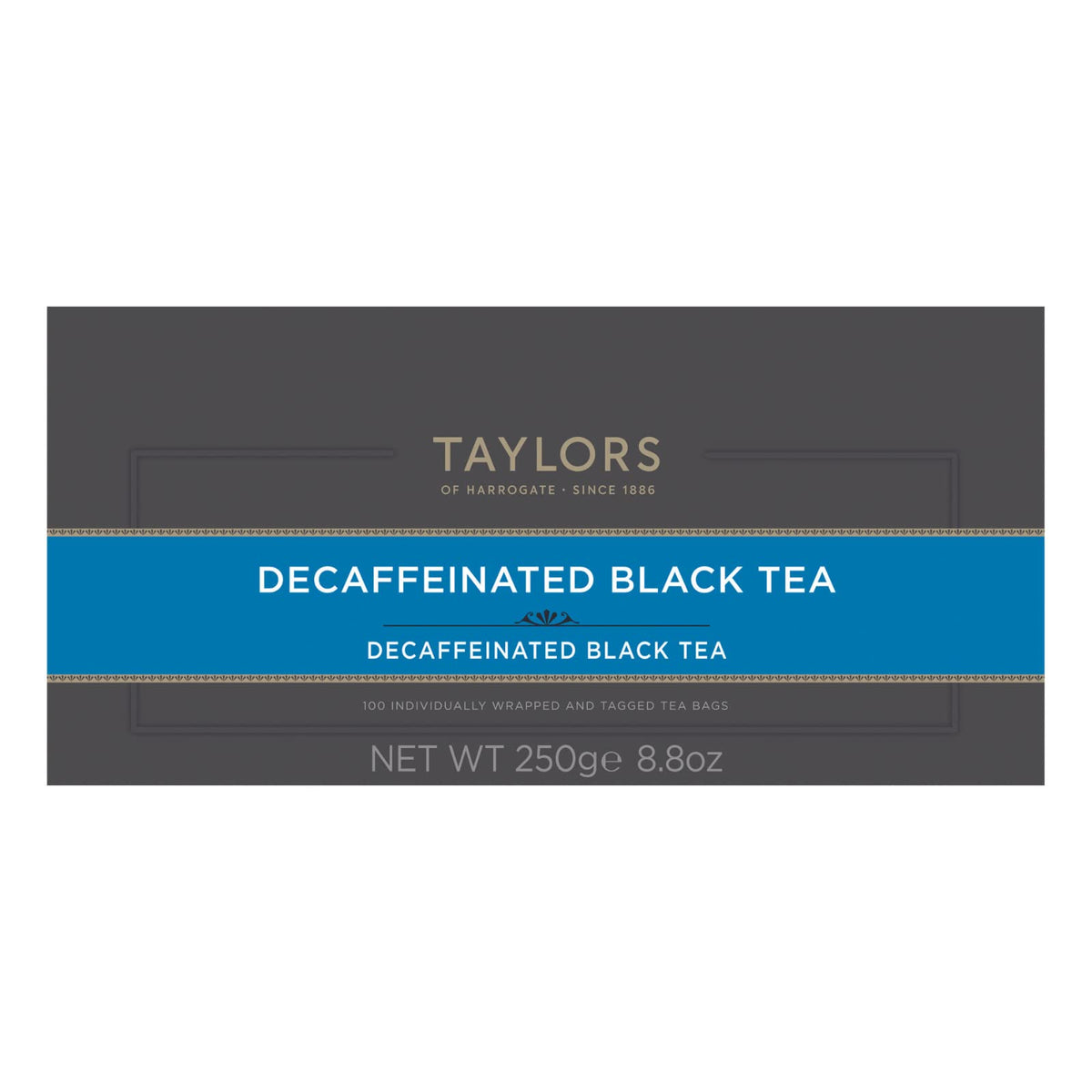 Taylors of Harrogate Decaffeinated Breakfast Tea – 100 Bags, Individually Wrapped, Rich & Bright