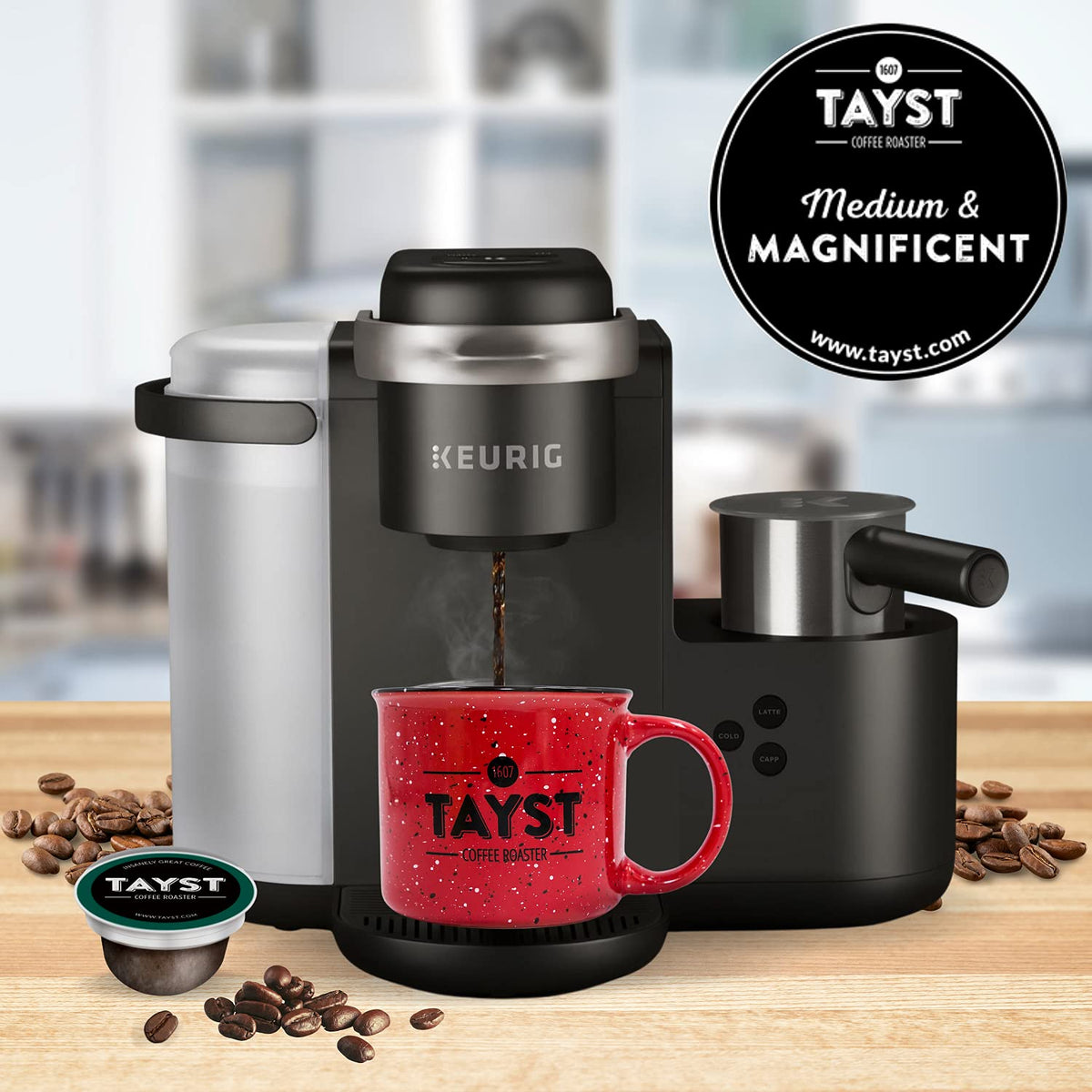 Tayst Coffee Pods – Medium Magnificent Roast, Keurig Compatible, 30-Pack