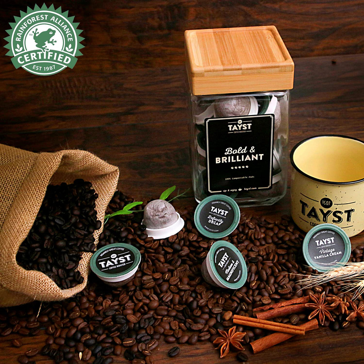 Tayst Coffee Pods – Medium Magnificent Roast, Keurig Compatible, 30-Pack
