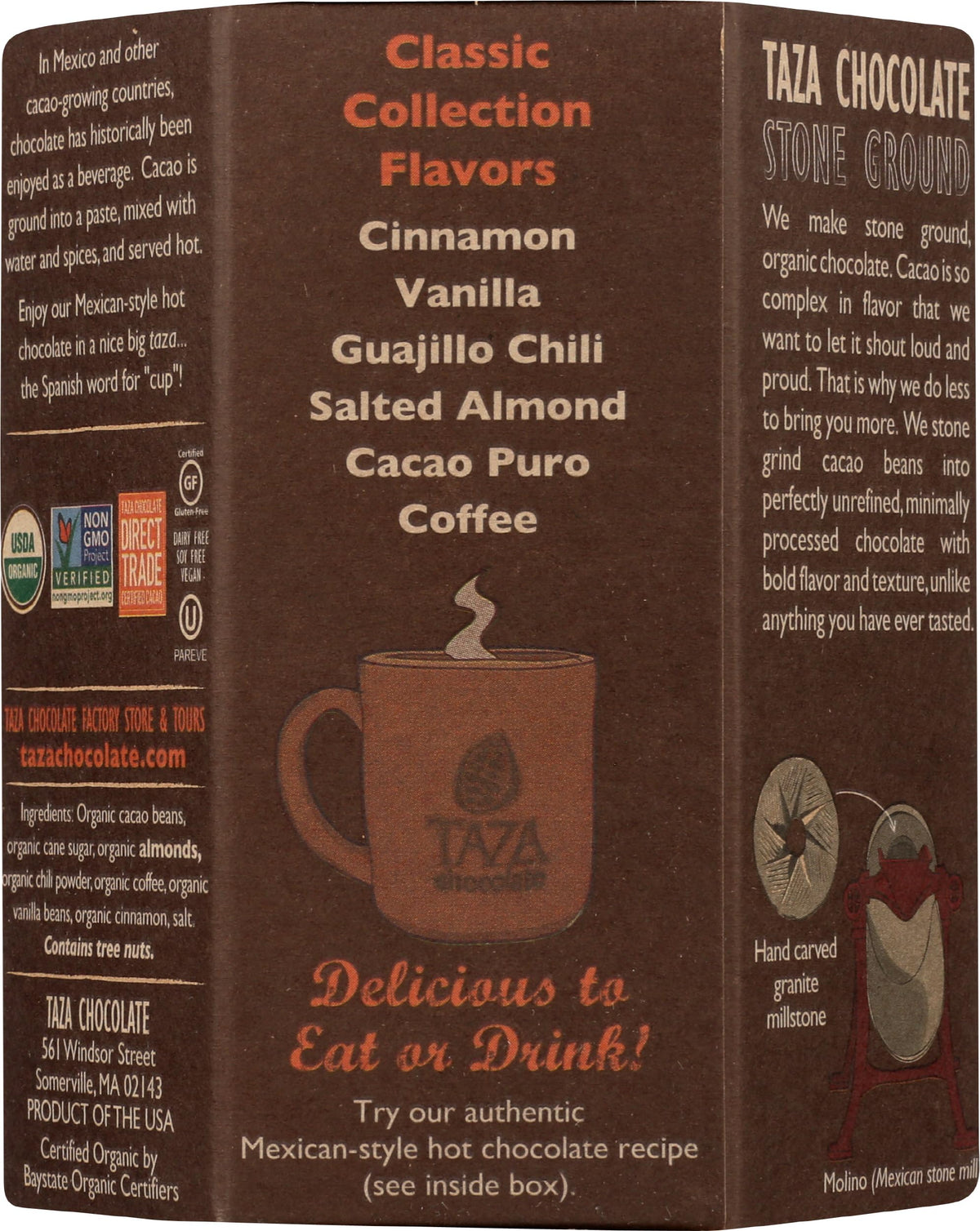 Taza Chocolate Organic Mexicano Disc Stone Ground – 6 Pack Sampler (2.75 oz each) | Classic Collection