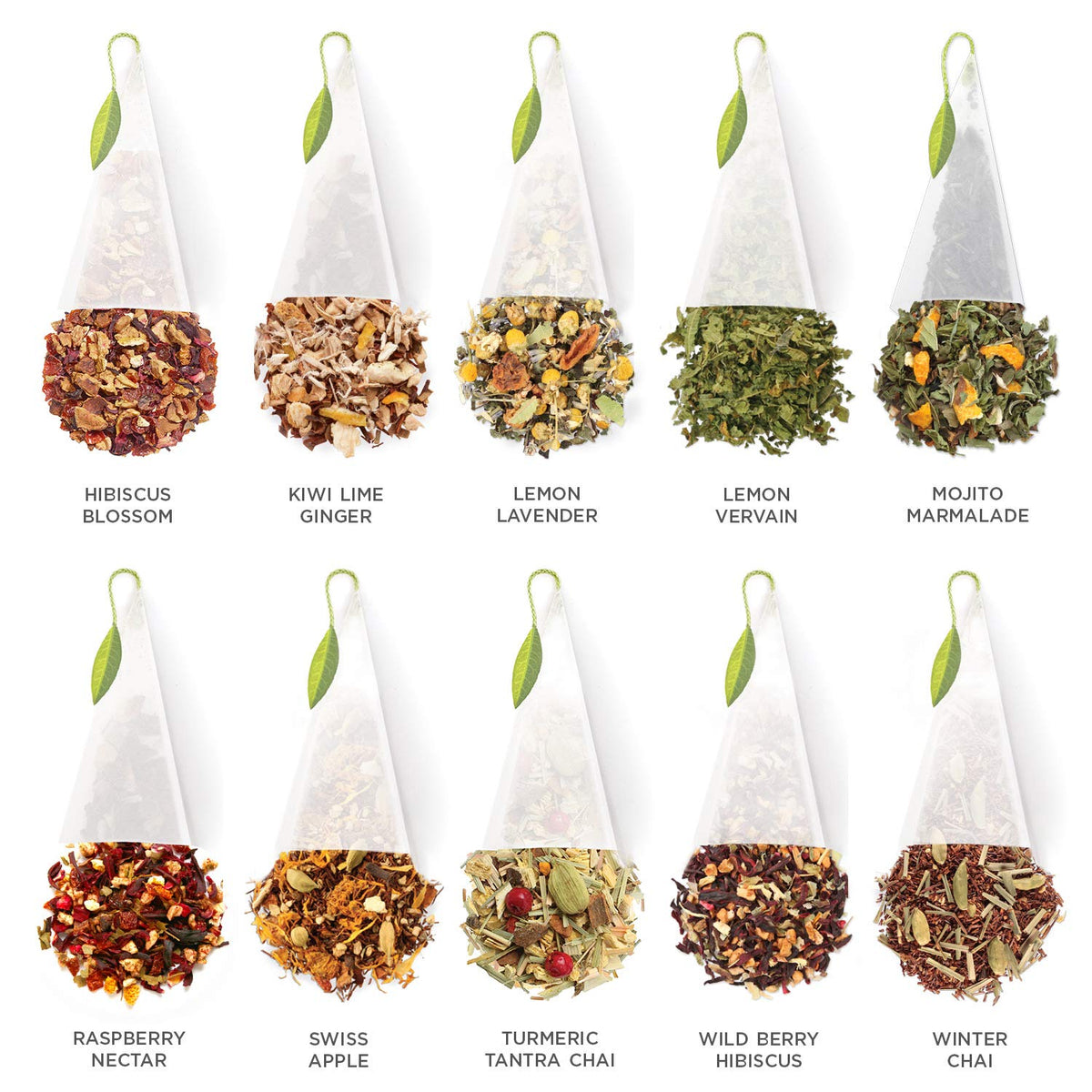 Tea Forte Premium Herbal Tea Chest Gift Set – 40 Pyramid Infuser Bags